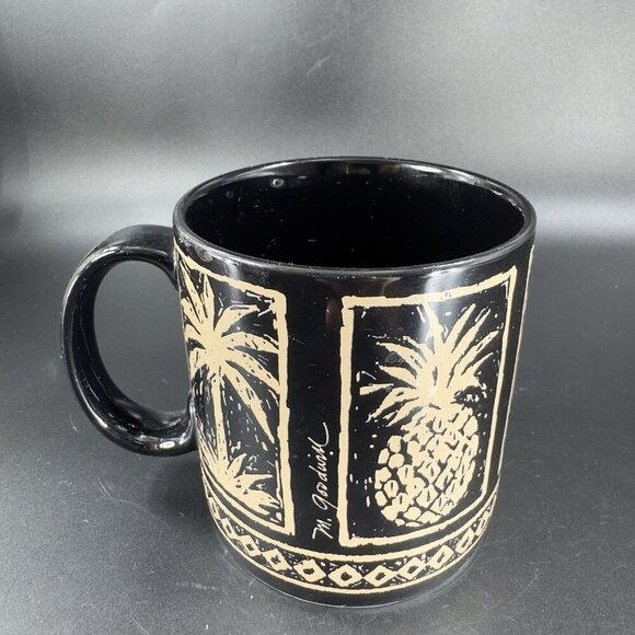 Palms and Pineapples Hawaiian Coffee Cup Mug by Island Heritage M Goodwill Mug - Picture 8 of 10